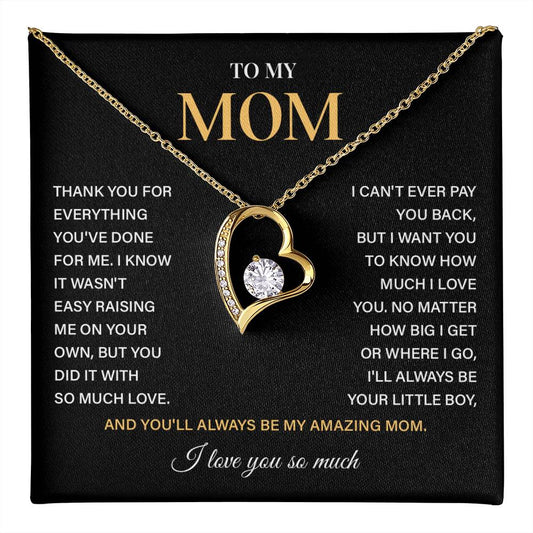Necklace Gift For Mom From Children With Heartfelt Note