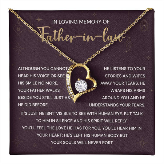 Loss of Father-in-Law Necklace with Message Card