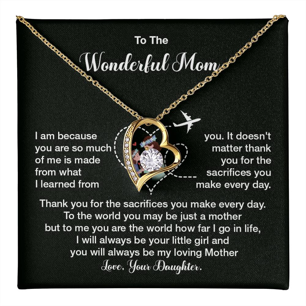 To The Wonderful Mom, Elegant Jewelry For A Mother’s Day Gift Thoughtful Necklace Sweet Gift For A Special Woman Loving Pendant Elegant Pendant For A Mother’s Bond Heartfelt Necklace For Family Bond Beautiful Necklace For A Special Connection