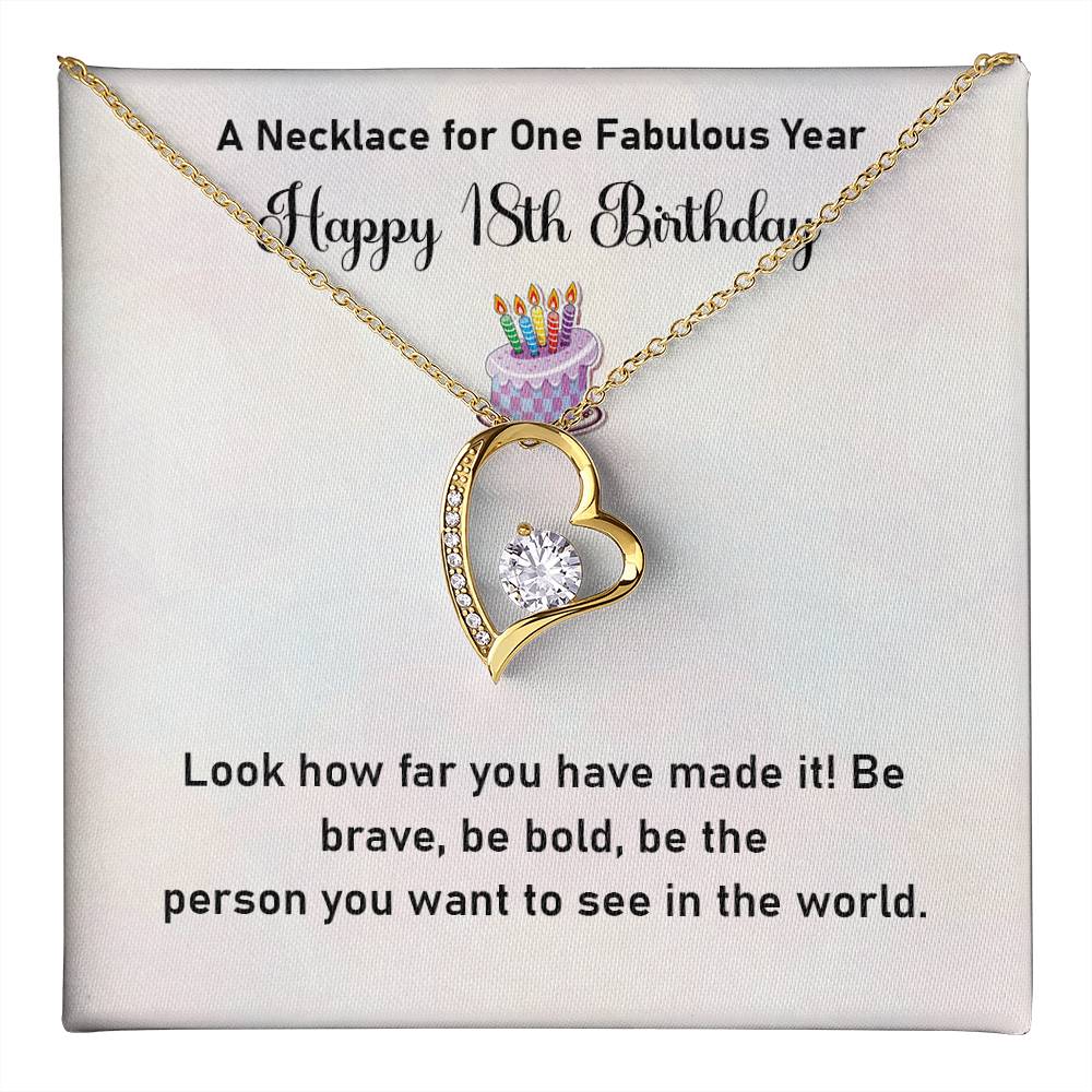 A Necklace for One Fabulous Year Happy 18th Birthday.