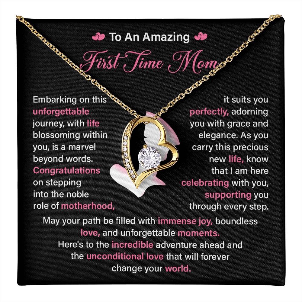 First Time Mom Necklace Gift for Pregnancy