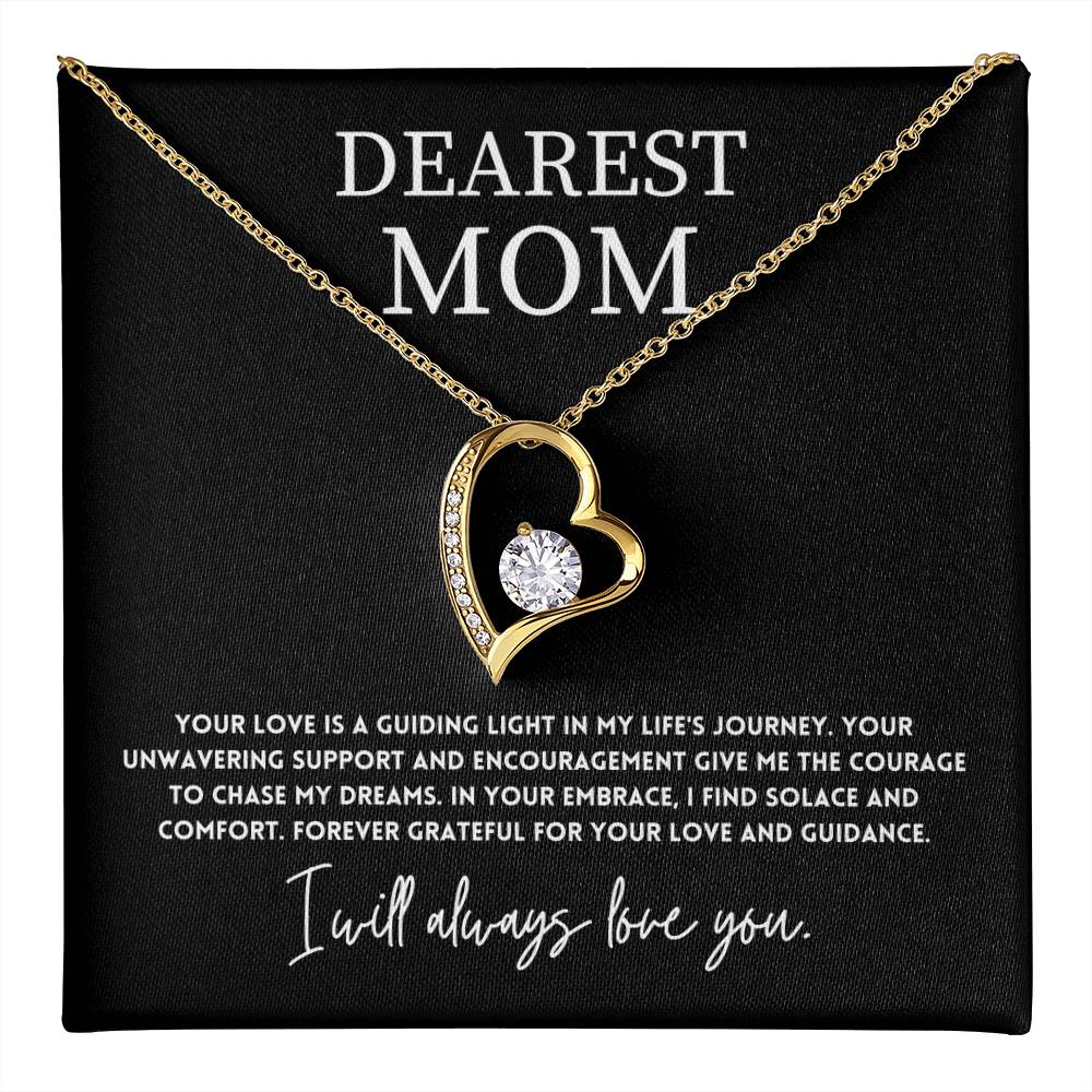 Heart Necklace Gift for Mom from Daughter or Son
