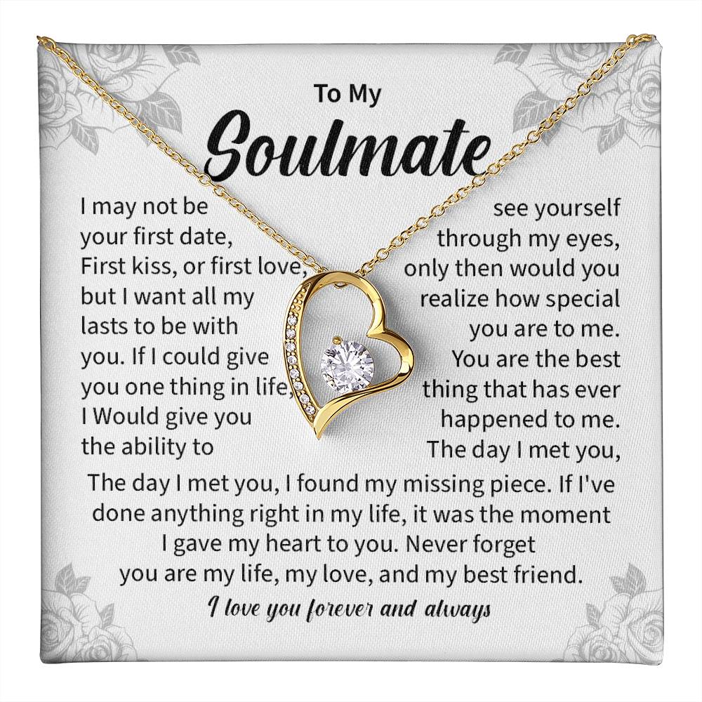 Soulmate Heart Necklace Gift for Her – Gift Box