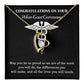 White Coat Ceremony Necklace Gift with Congratulations Card