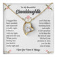 Granddaughter Necklace Gift with Love Message Card