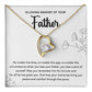 Sympathy Gift for Loss of Father Heart Necklace with Message Card