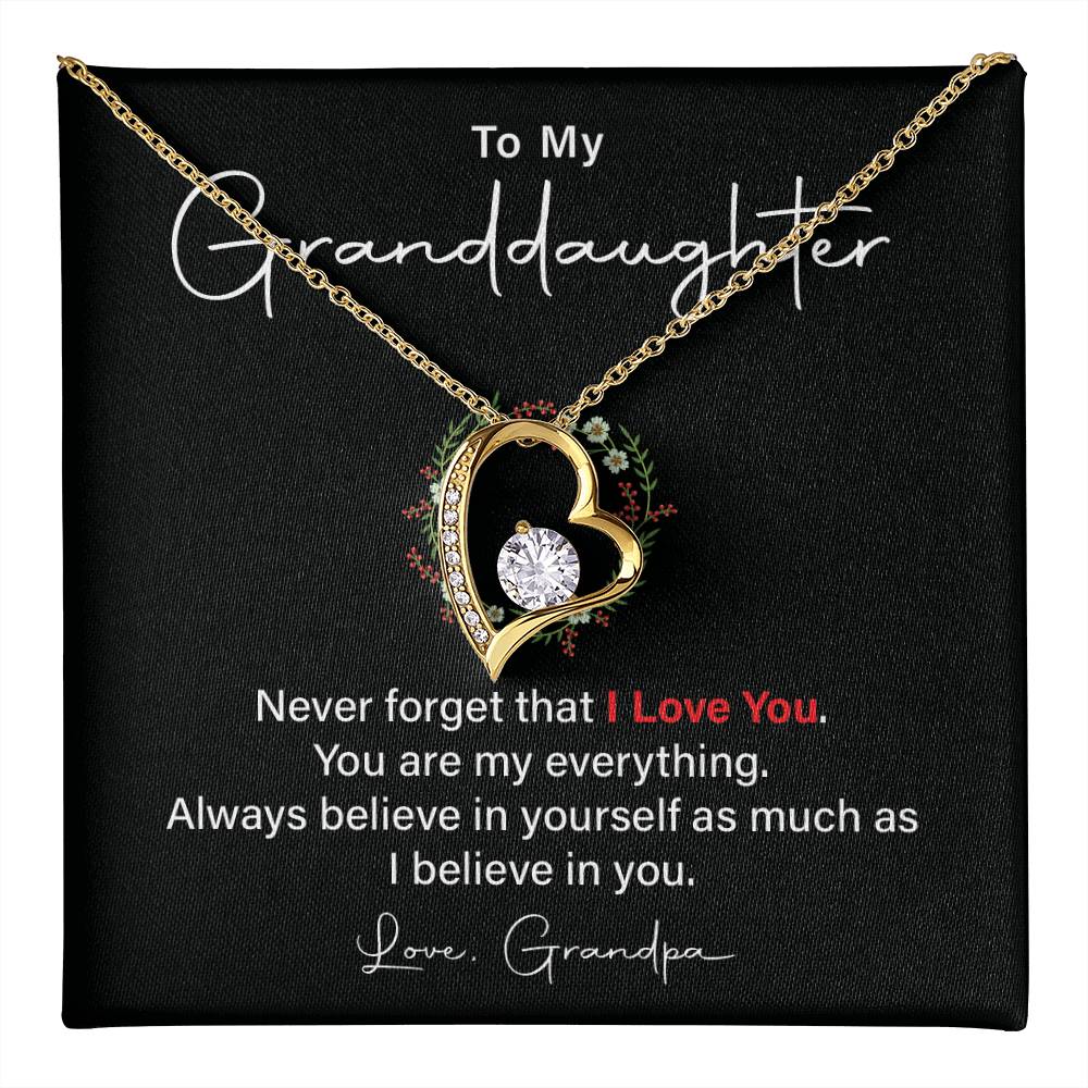 Granddaughter Necklace Gift from Grandpa – Love Message