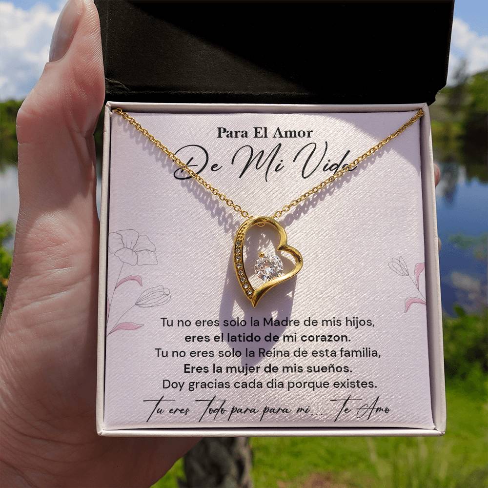 Collar Para El Amor De Mi Vida Regalo Romántico Para Esposa Latido De Mi Corazón Reina De La Familia Joyería Sentimental Para Esposa Collar Con Frase De Amor Regalo Romántico Para Mujer Especial Collar Con Mensaje De Amor Infinito