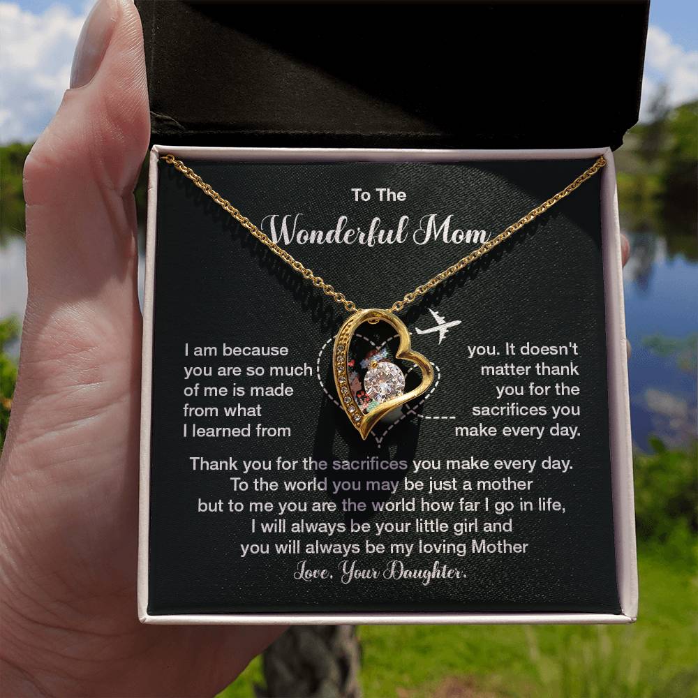 To The Wonderful Mom, Elegant Jewelry For A Mother’s Day Gift Thoughtful Necklace Sweet Gift For A Special Woman Loving Pendant Elegant Pendant For A Mother’s Bond Heartfelt Necklace For Family Bond Beautiful Necklace For A Special Connection