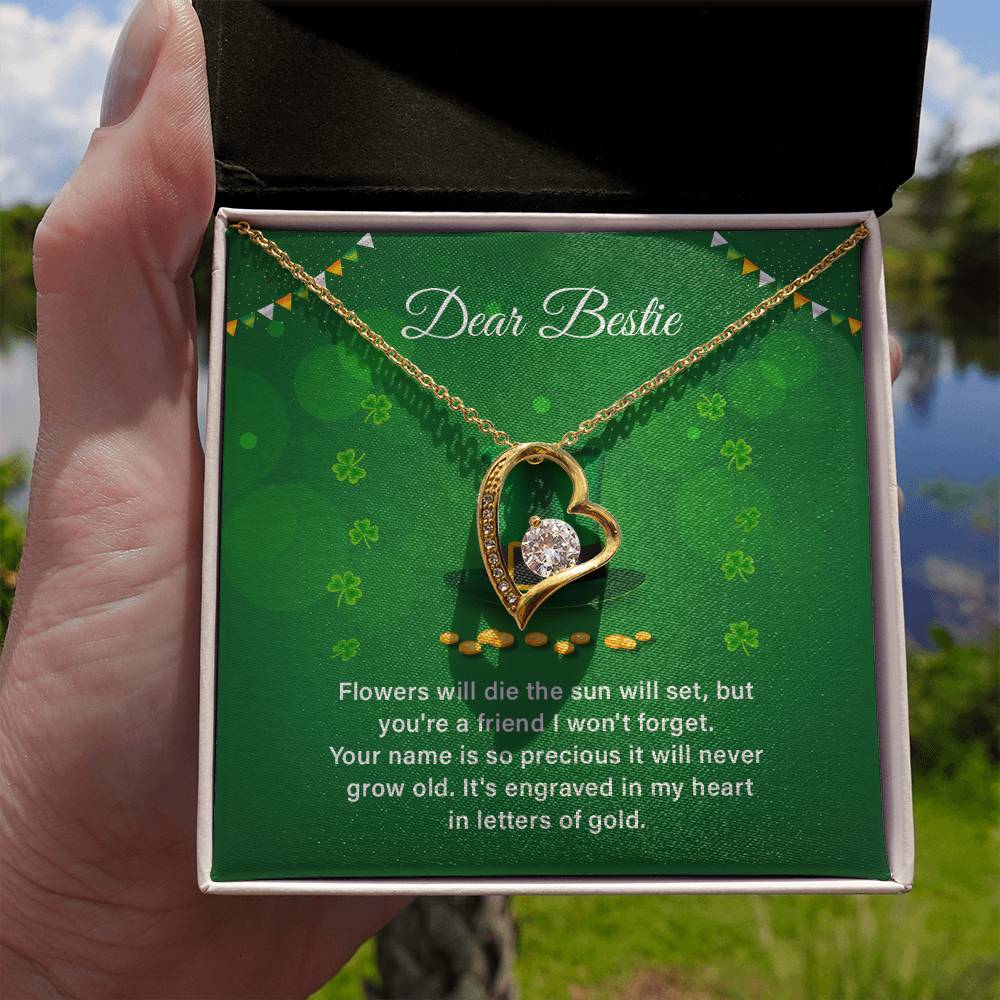 Dear Bestie, Friends Forever Keepsake Timeless Bonds Of Friendship Heartfelt Sentiments For Friends Golden Memories Jewelry Celebrate Our Connection Friendship Appreciation Gift Best Friend Love Necklace Gift From Brother, Sister