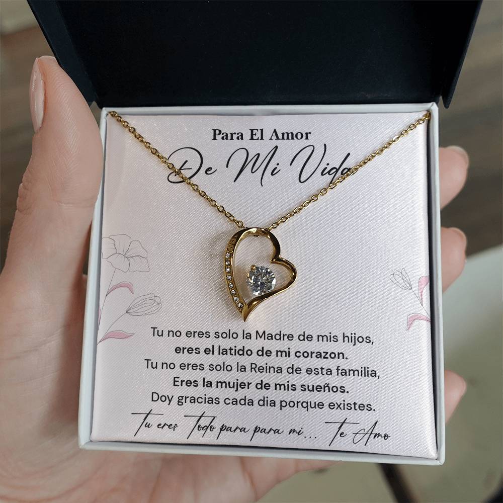 Collar Para El Amor De Mi Vida Regalo Romántico Para Esposa Latido De Mi Corazón Reina De La Familia Joyería Sentimental Para Esposa Collar Con Frase De Amor Regalo Romántico Para Mujer Especial Collar Con Mensaje De Amor Infinito