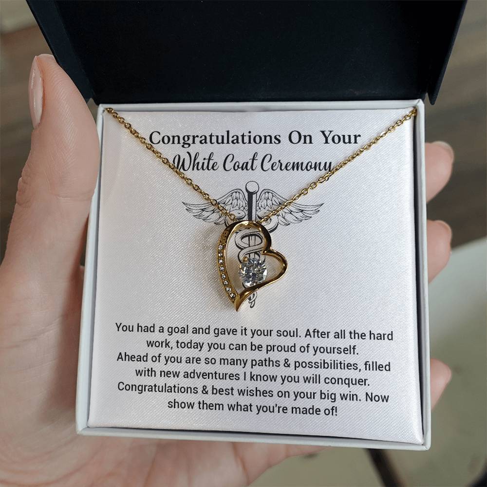 Congratulations On Your White Coat Ceremony Congratulations Necklace Inspirational Jewelry Gift Meaningful Gift For Graduates New Adventures Necklace Motivational Jewelry Personal Growth Jewelry Best Wishes Necklace