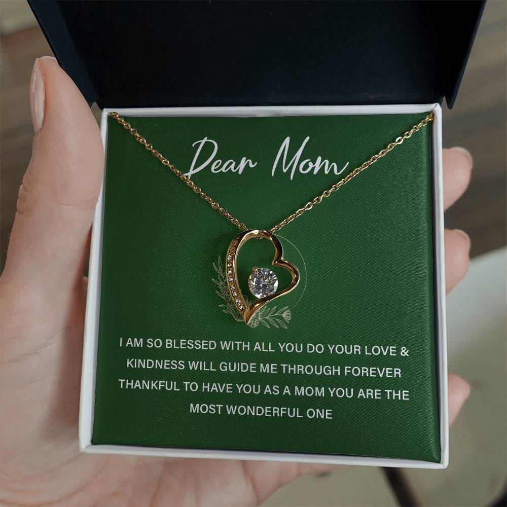 Dear Mom Blessed To Have You Necklace Love You Mom Necklace Best Mom Ever Necklace Eternal Bond With Mom Necklace Meaning Thoughtful Gift For Mindful Gift For Mom Necklace For Family Bond Dear Mom Necklace Gift