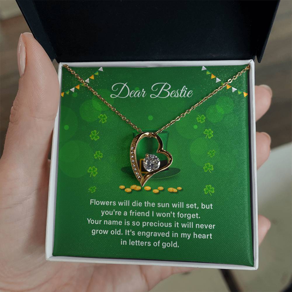 Dear Bestie, Friends Forever Keepsake Timeless Bonds Of Friendship Heartfelt Sentiments For Friends Golden Memories Jewelry Celebrate Our Connection Friendship Appreciation Gift Best Friend Love Necklace Gift From Brother, Sister