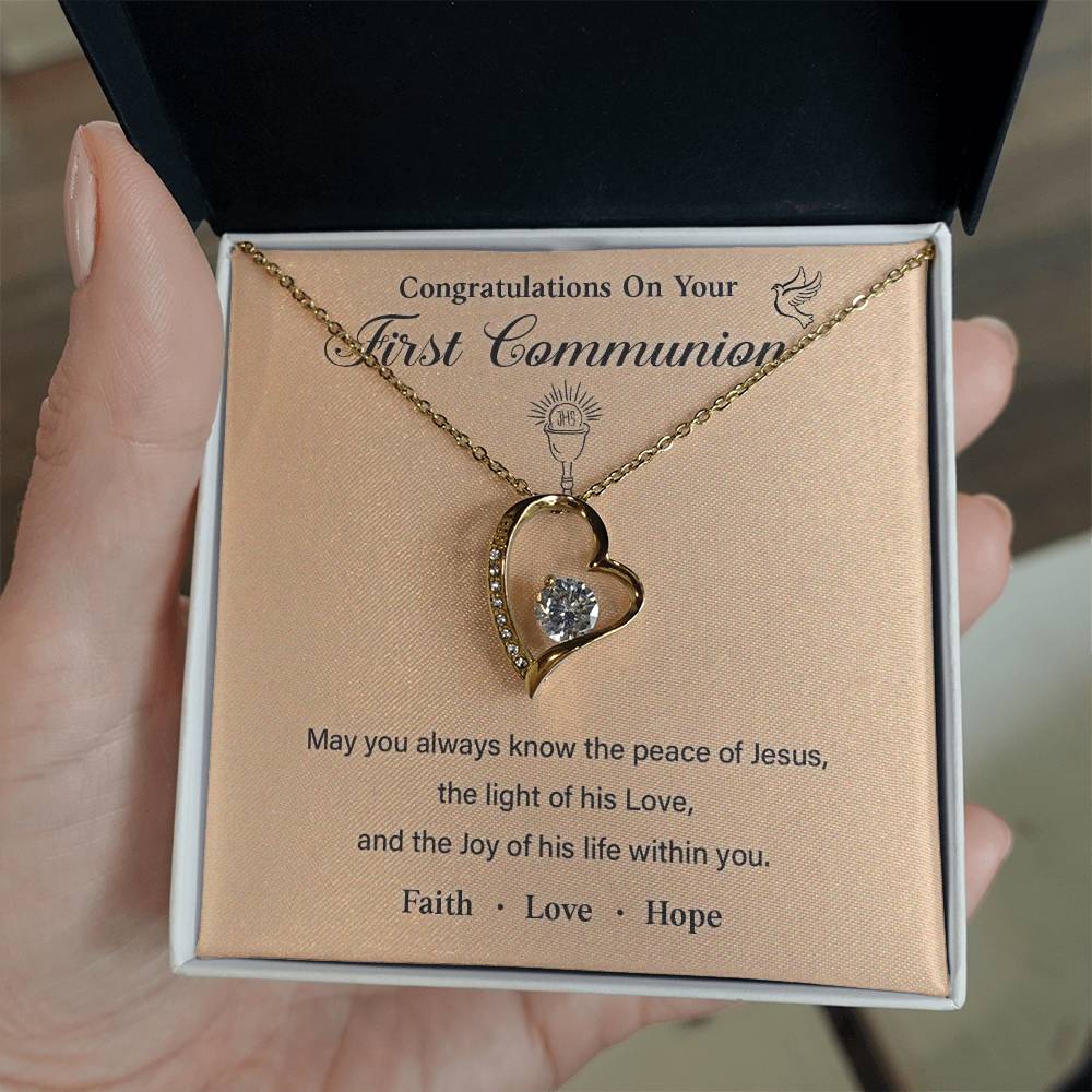 Congratulations On Your First Communion necklace for presence of Jesus thoughtful gift for first communion special occasion gift for first communion meaningful gift for first communion first communion necklace gift gift for first communion