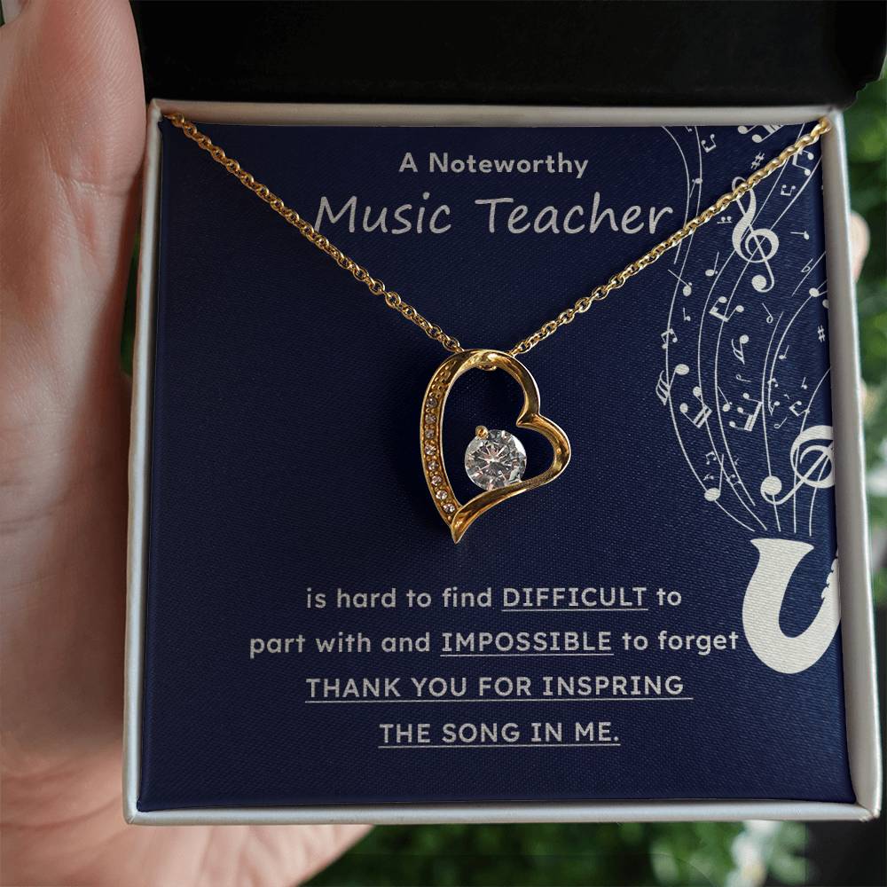 A Noteworthy Music Teacher Artistic Expression Jewelry Melodic Journey Necklace Passion For Music Necklace Soulful Artistry Jewelry Musical Journey Gift Creative Flow Necklace Inspiring Art Jewelry Imaginative Sound Jewelry Cultural Expression Necklace