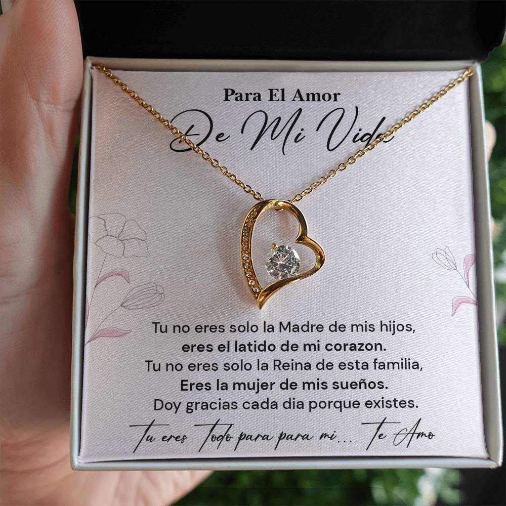 Collar Para El Amor De Mi Vida Regalo Romántico Para Esposa Latido De Mi Corazón Reina De La Familia Joyería Sentimental Para Esposa Collar Con Frase De Amor Regalo Romántico Para Mujer Especial Collar Con Mensaje De Amor Infinito