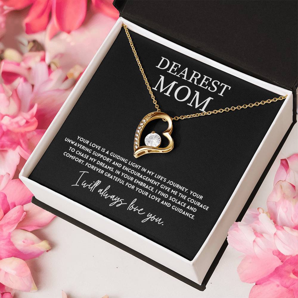 Dearest Mom, Best Necklace Gift From Son Necklace With Heartfelt Message Thoughtful Necklace Gift Best Mother’s Day Necklace Gift Jewelry Gift Love And Support Necklace Gift Inspirational Jewelry Gift Heart Pendant Necklace