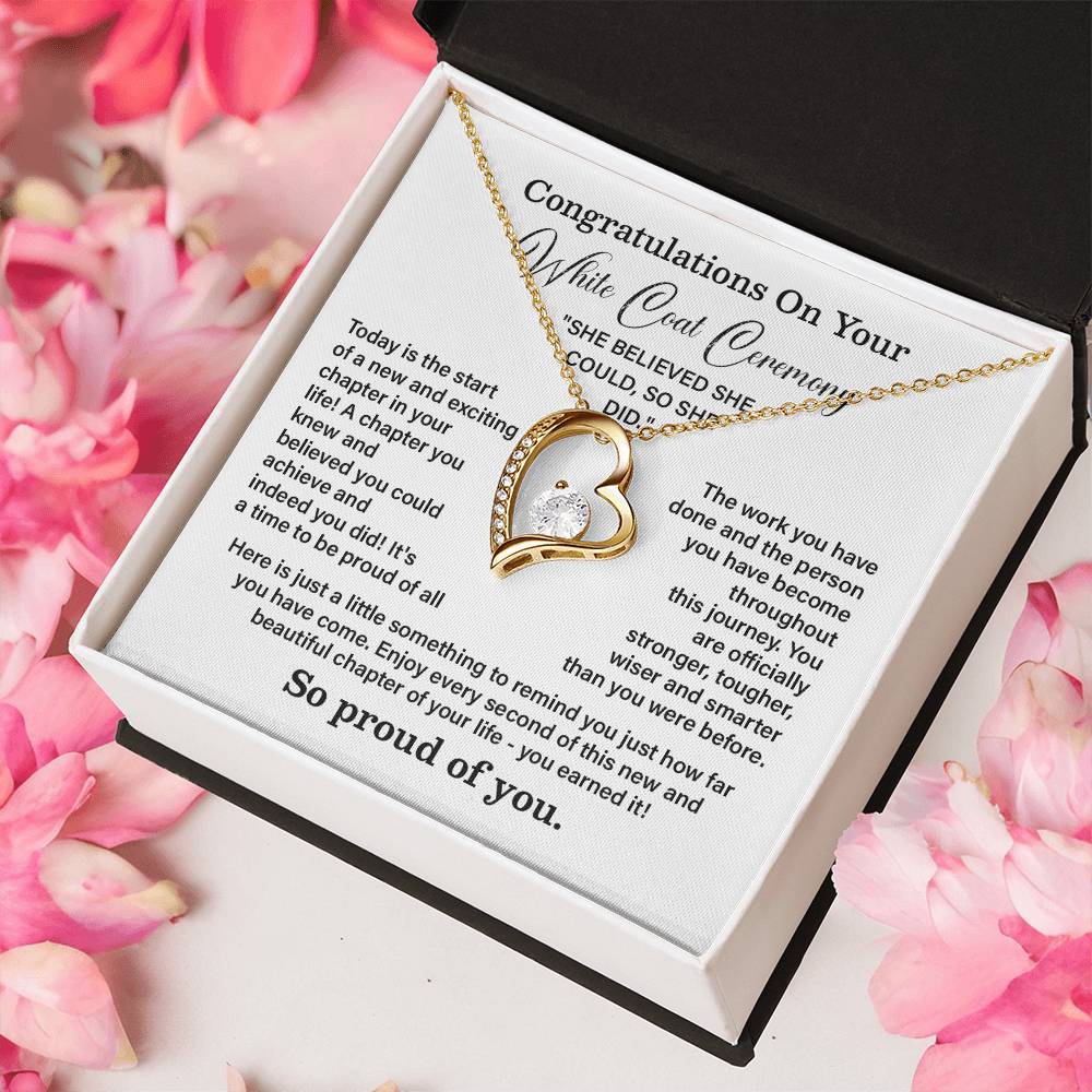 Congratulations On Your White Coat Ceremony New Adventures Necklace Hard Work Pay Off Necklace Enjoy The Journey Necklace Personal Growth Jewelry Daily Inspiration Necklace Heartfelt Message Necklace Congratulation Necklace She Believed She Could Necklace