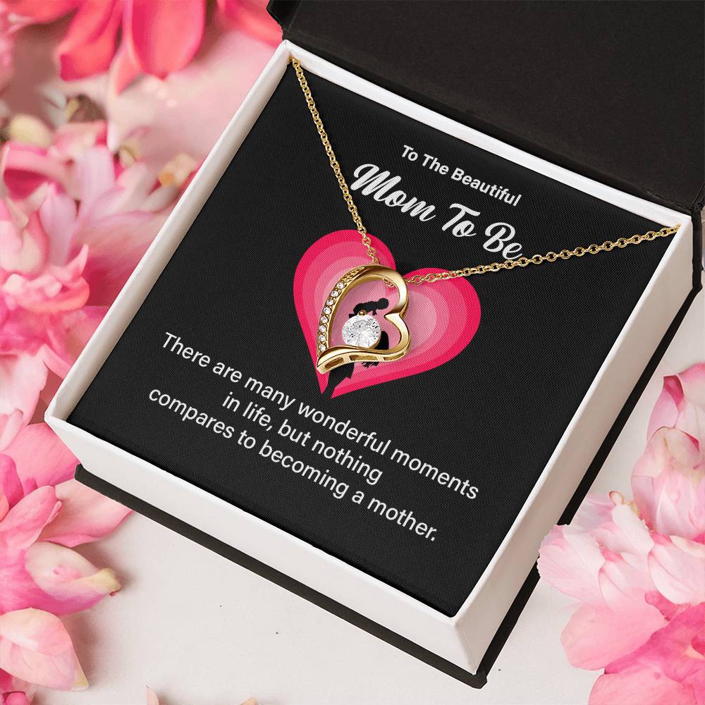 To The Beautiful Mom-to-be, Heartfelt Necklace For Her Elegant Jewelry For A Mom-to-be Thoughtful Necklace For Love And Support Sweet Pendant For A New Mom Elegant Pendant For A Mom’s Heart Thank You Gift For Motherhood Loving Message Necklace For Hope