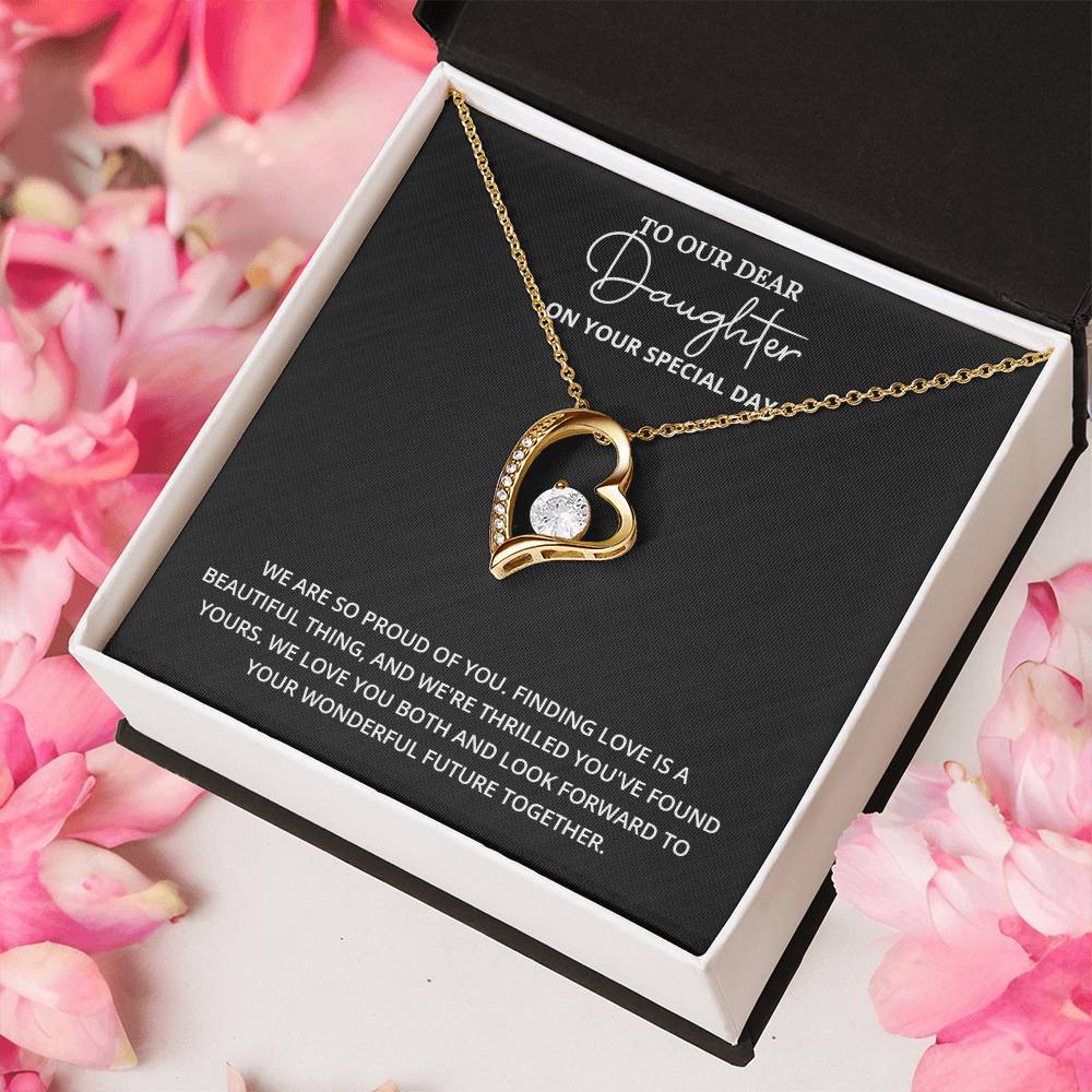 To Our Dear Daughter Daughter Engagement Necklace Engagement Gift For Daughter Sentimental Gift For Daughter’s Engagement Jewelry Gift For Daughter’s Engagement Daughter’s Special Day Necklace Meaningful Gift For Daughter’s Engagement