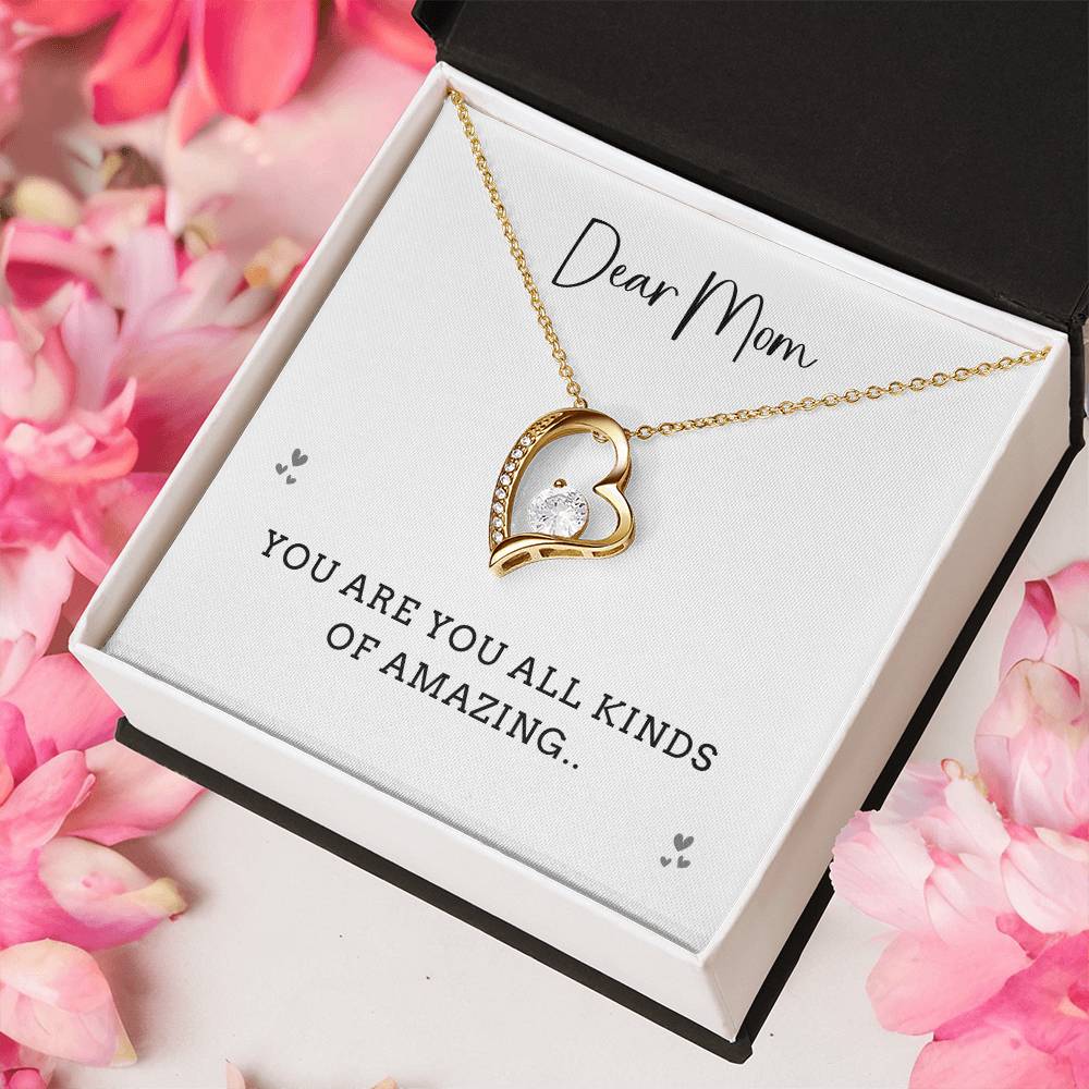 Dear Mom, Amazing Mom Necklace Gift Best Necklace Gift For Mom Inspirational Necklace Gift Thoughtful Necklace Gift Best Mother’s Day Necklace Gift Amazing Mom Celebration Necklace Gift Thoughtful Gift Necklace For Mothers