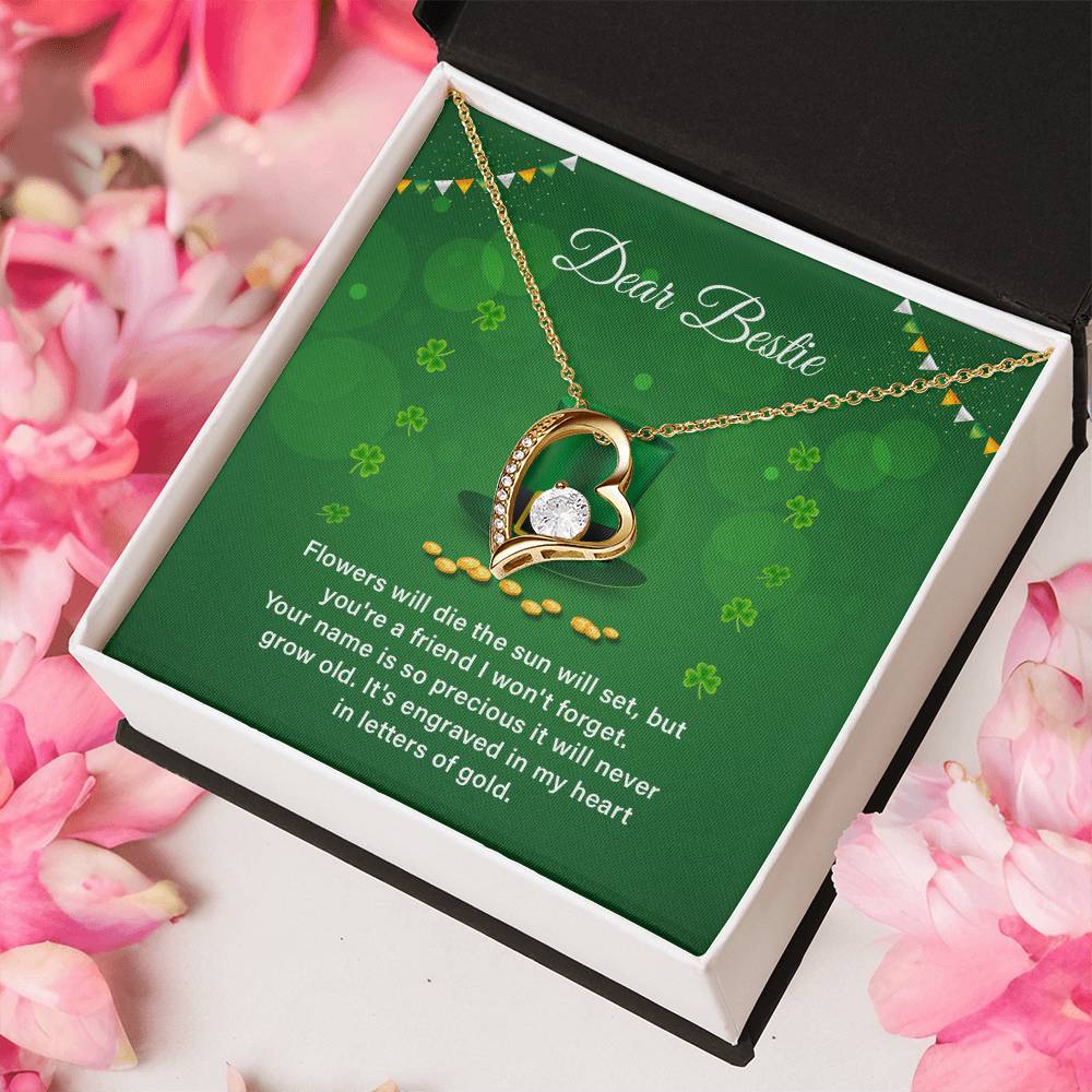 Dear Bestie, Friends Forever Keepsake Timeless Bonds Of Friendship Heartfelt Sentiments For Friends Golden Memories Jewelry Celebrate Our Connection Friendship Appreciation Gift Best Friend Love Necklace Gift From Brother, Sister