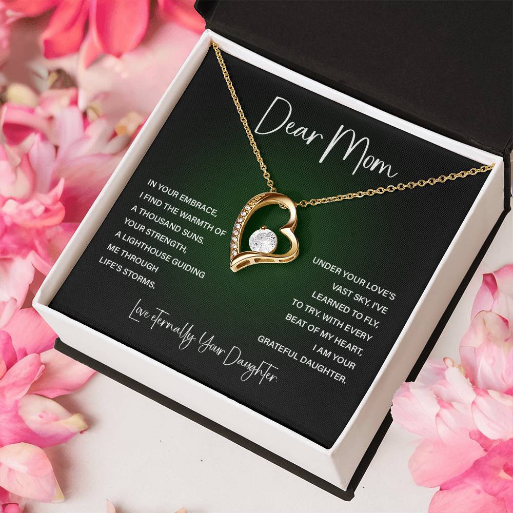 Dear Mom, Mother’s Day Necklace For Mom Best Birthday Gift Necklace Thoughtful Anniversary Necklace Heartfelt Christmas Gift Thank You Necklace Gift Necklace With Message Card