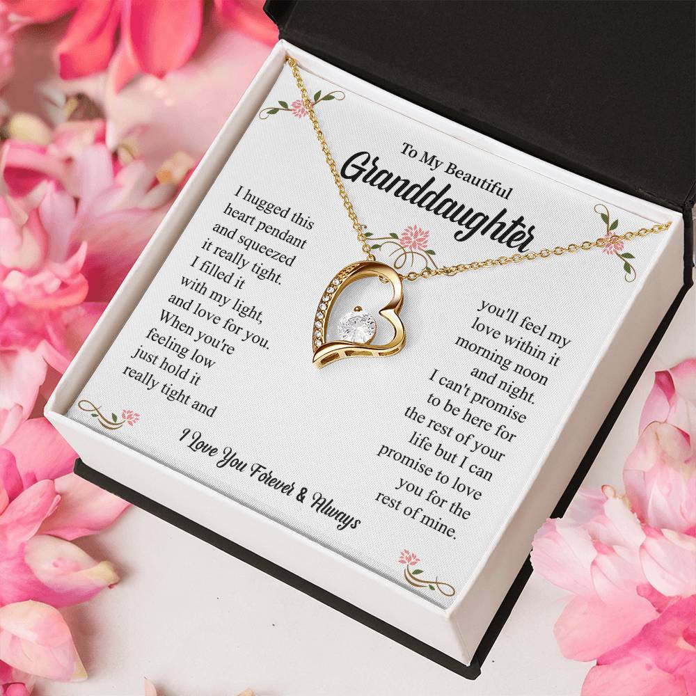 Granddaughter Necklace Gift with Love Message Card
