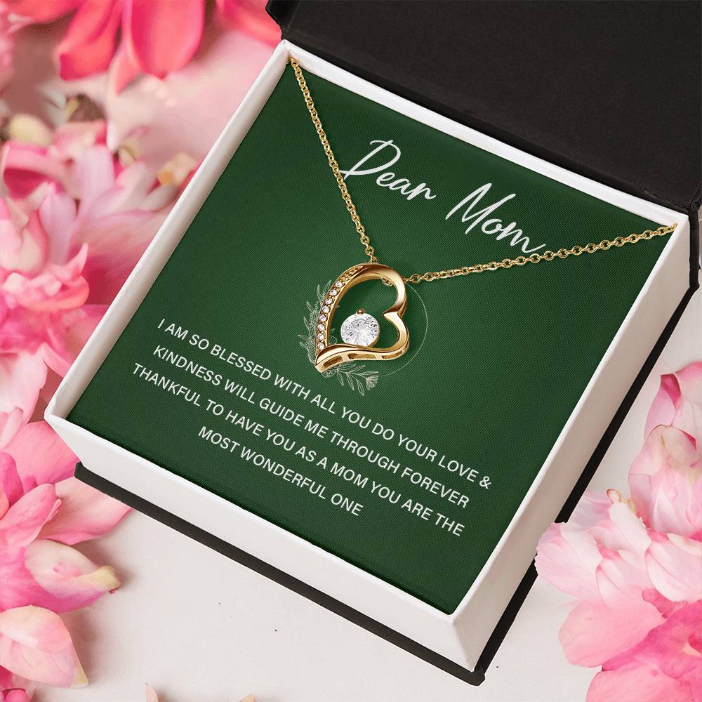 Dear Mom Blessed To Have You Necklace Love You Mom Necklace Best Mom Ever Necklace Eternal Bond With Mom Necklace Meaning Thoughtful Gift For Mindful Gift For Mom Necklace For Family Bond Dear Mom Necklace Gift