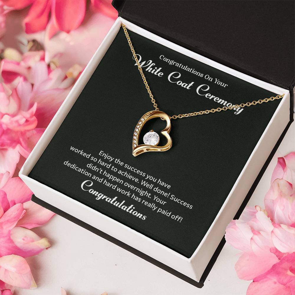 Congratulations On Your White Coat Ceremony Congratulations Necklace Inspirational Jewelry Gift Meaningful Gift For Graduates Proud Of Your Journey Necklace Celebrate Your Success Necklace Emotional Connection Necklace Jewelry For Inspiring Confidence