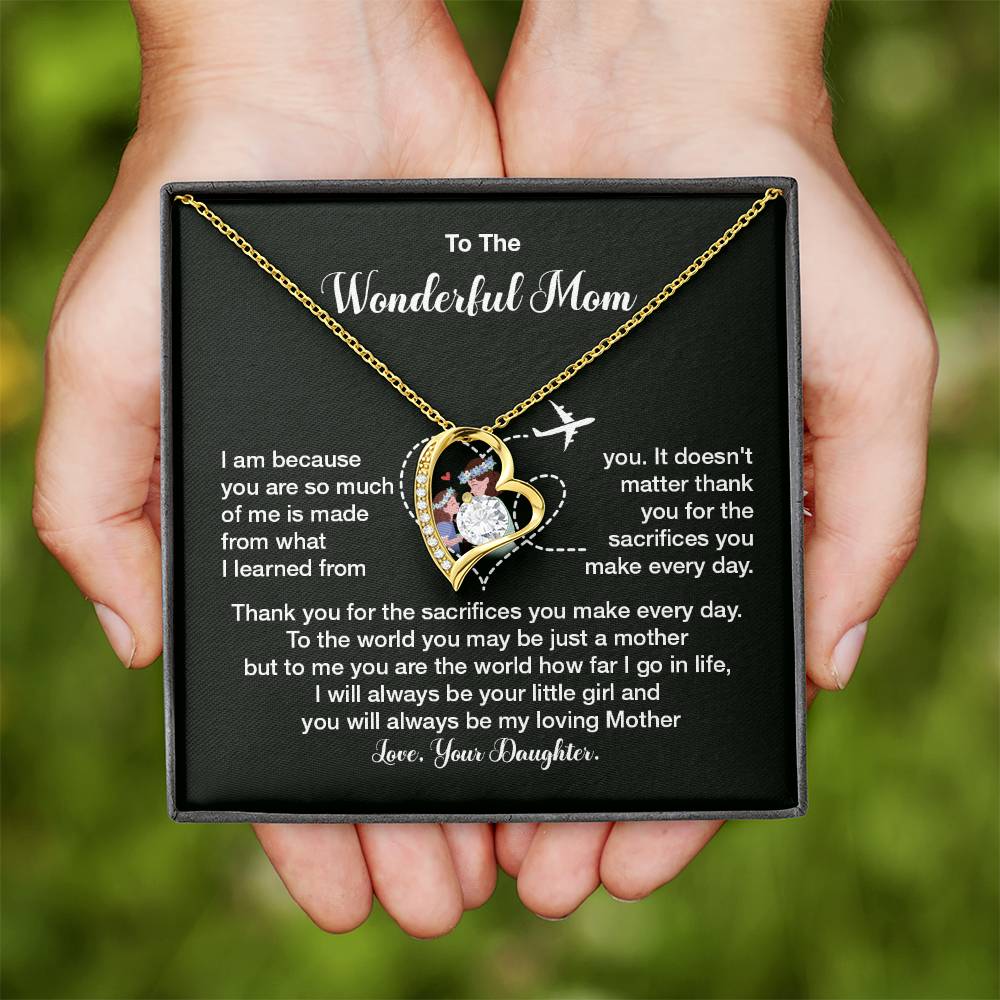 To The Wonderful Mom, Elegant Jewelry For A Mother’s Day Gift Thoughtful Necklace Sweet Gift For A Special Woman Loving Pendant Elegant Pendant For A Mother’s Bond Heartfelt Necklace For Family Bond Beautiful Necklace For A Special Connection