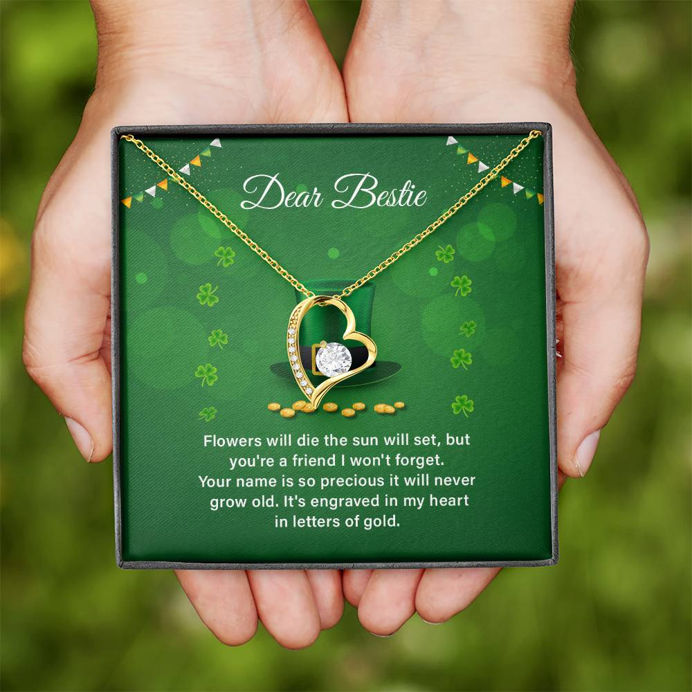 Dear Bestie, Friends Forever Keepsake Timeless Bonds Of Friendship Heartfelt Sentiments For Friends Golden Memories Jewelry Celebrate Our Connection Friendship Appreciation Gift Best Friend Love Necklace Gift From Brother, Sister