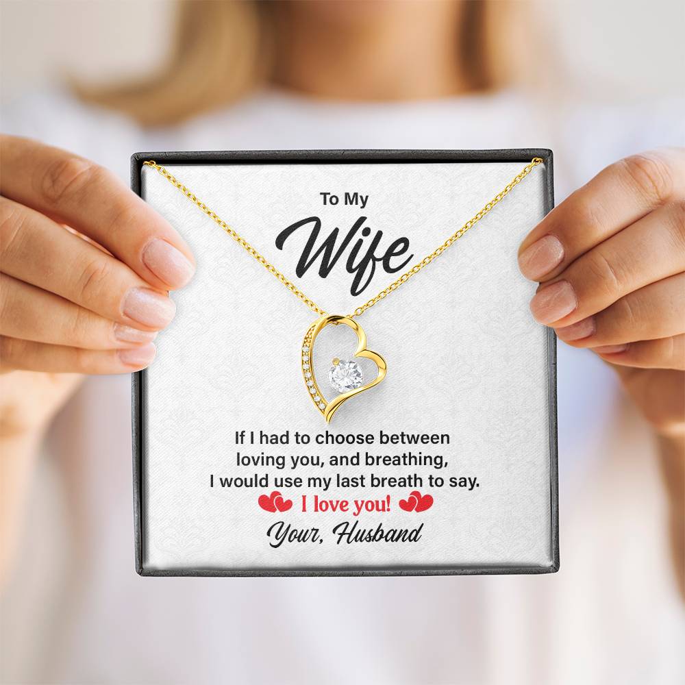 Wife Necklace Gift from Husband – Romantic Message Card