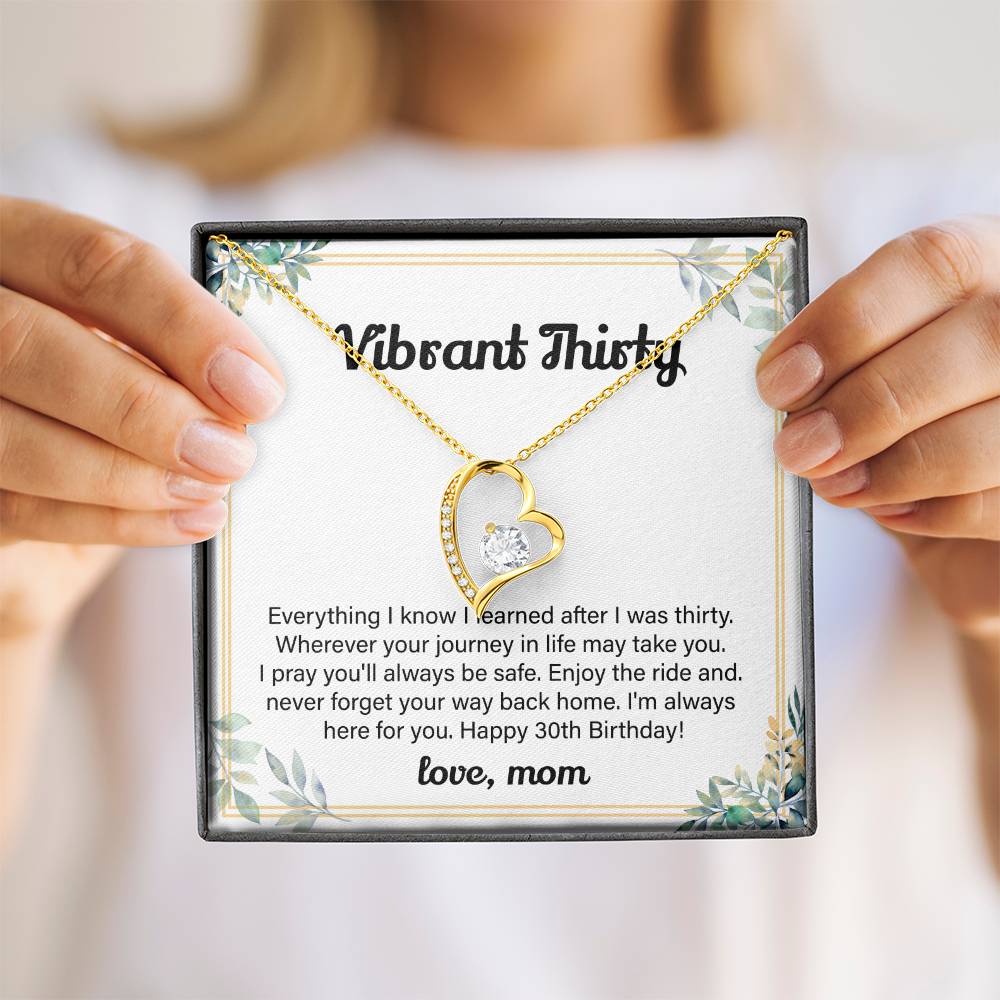 30th Birthday Necklace Gift for Daughter from Mom