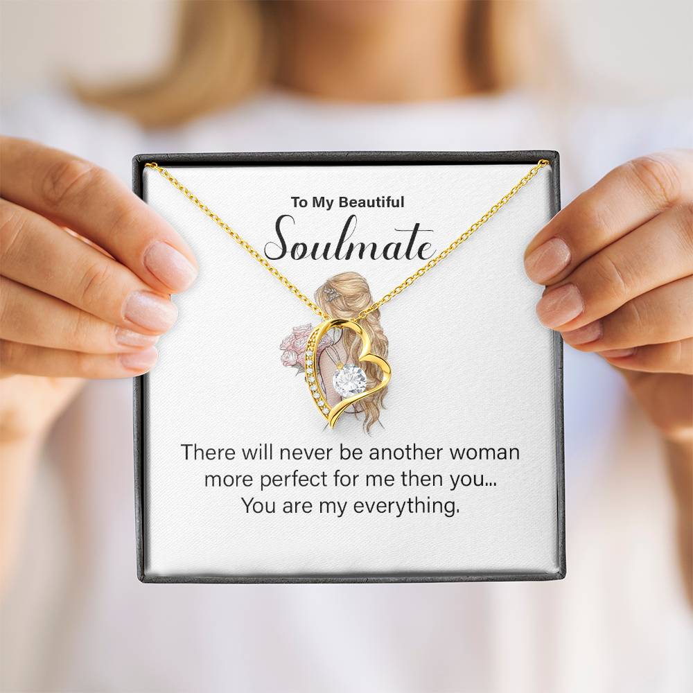 Soulmate Necklace for Wife – You Are My Everything Message Card
