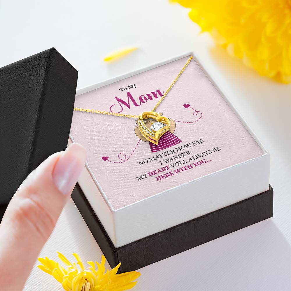 Mom Necklace Gift for Her – With Sweet Message Card