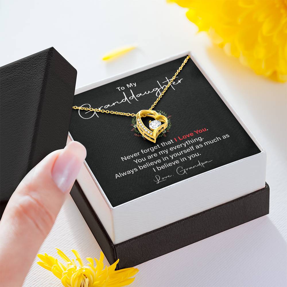 Granddaughter Necklace Gift from Grandpa – Love Message
