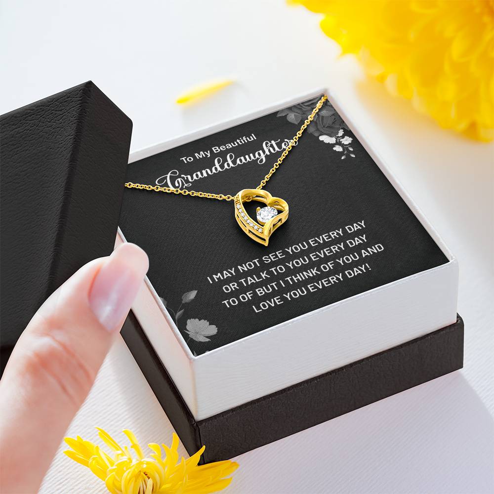 Granddaughter Gift Necklace from Grandma – Message Card