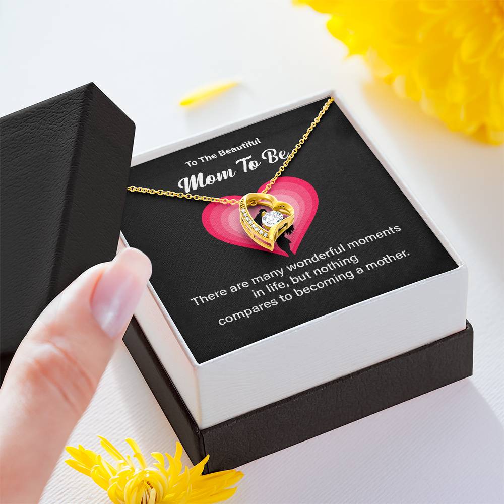 To The Beautiful Mom-to-be, Heartfelt Necklace For Her Elegant Jewelry For A Mom-to-be Thoughtful Necklace For Love And Support Sweet Pendant For A New Mom Elegant Pendant For A Mom’s Heart Thank You Gift For Motherhood Loving Message Necklace For Hope