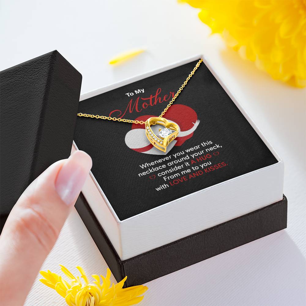 Mother Necklace Gift with Hug Message Card