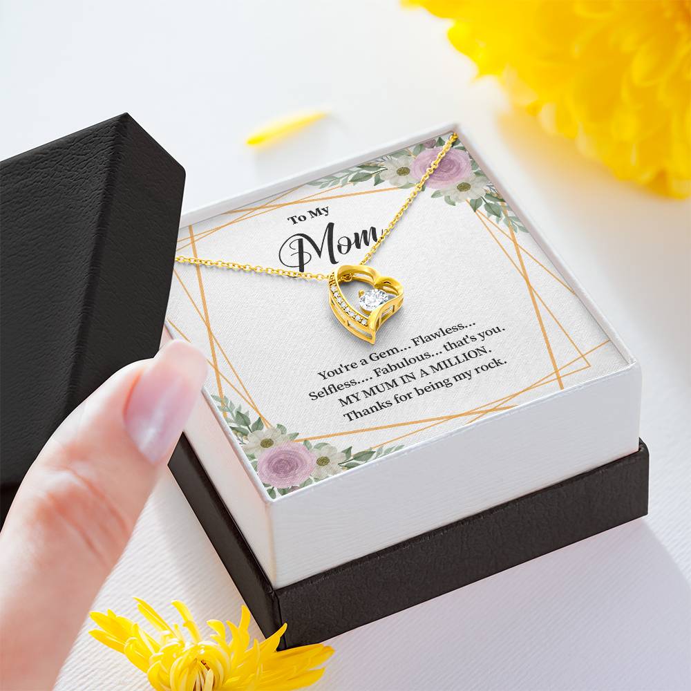 My Mom in a Million Necklace Gift with Message Card