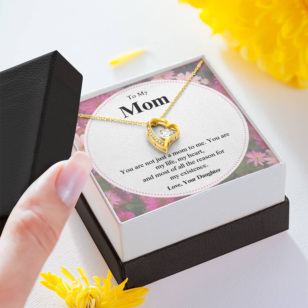 Daughter to Mom Necklace Gift with Message Card