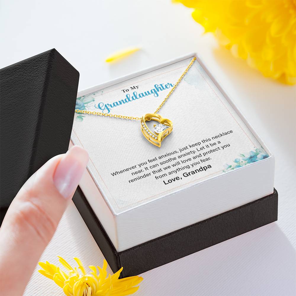 Granddaughter Necklace from Grandpa – Keepsake Gift Box