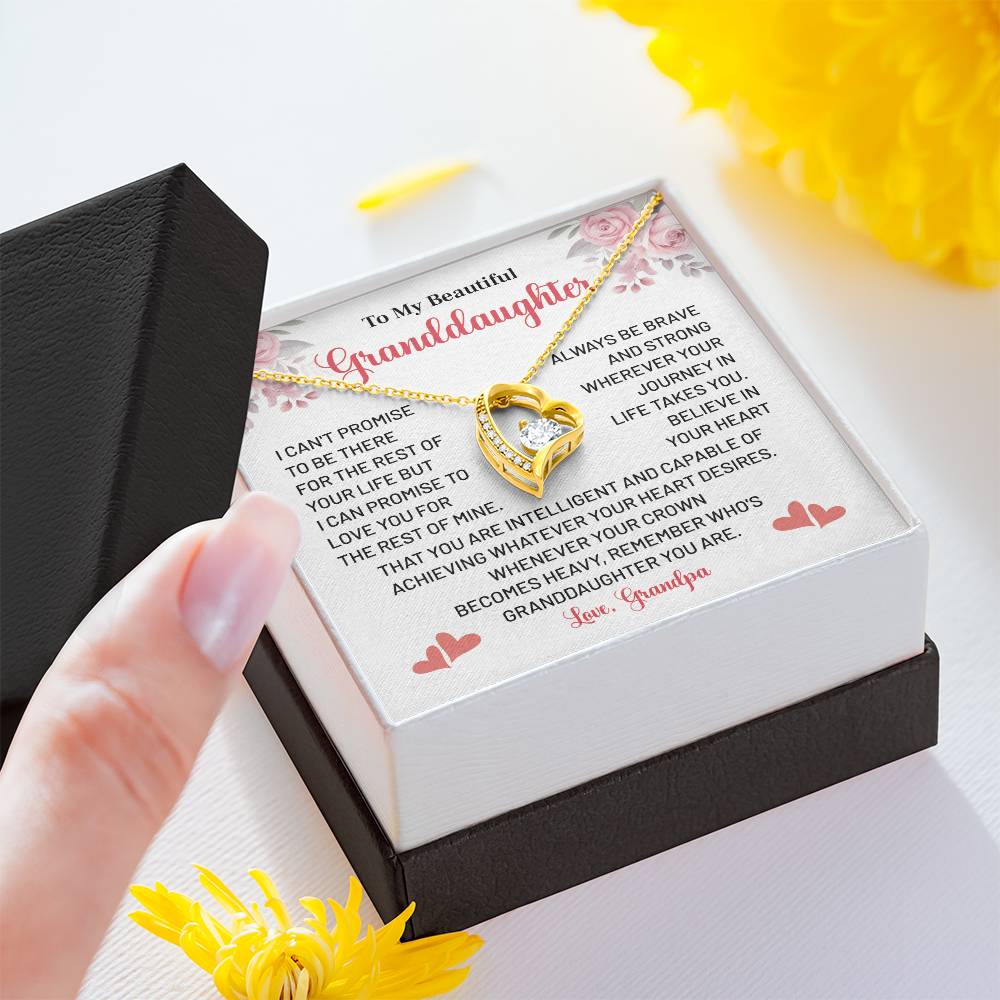 Granddaughter Necklace from Grandpa – Gift Box Message