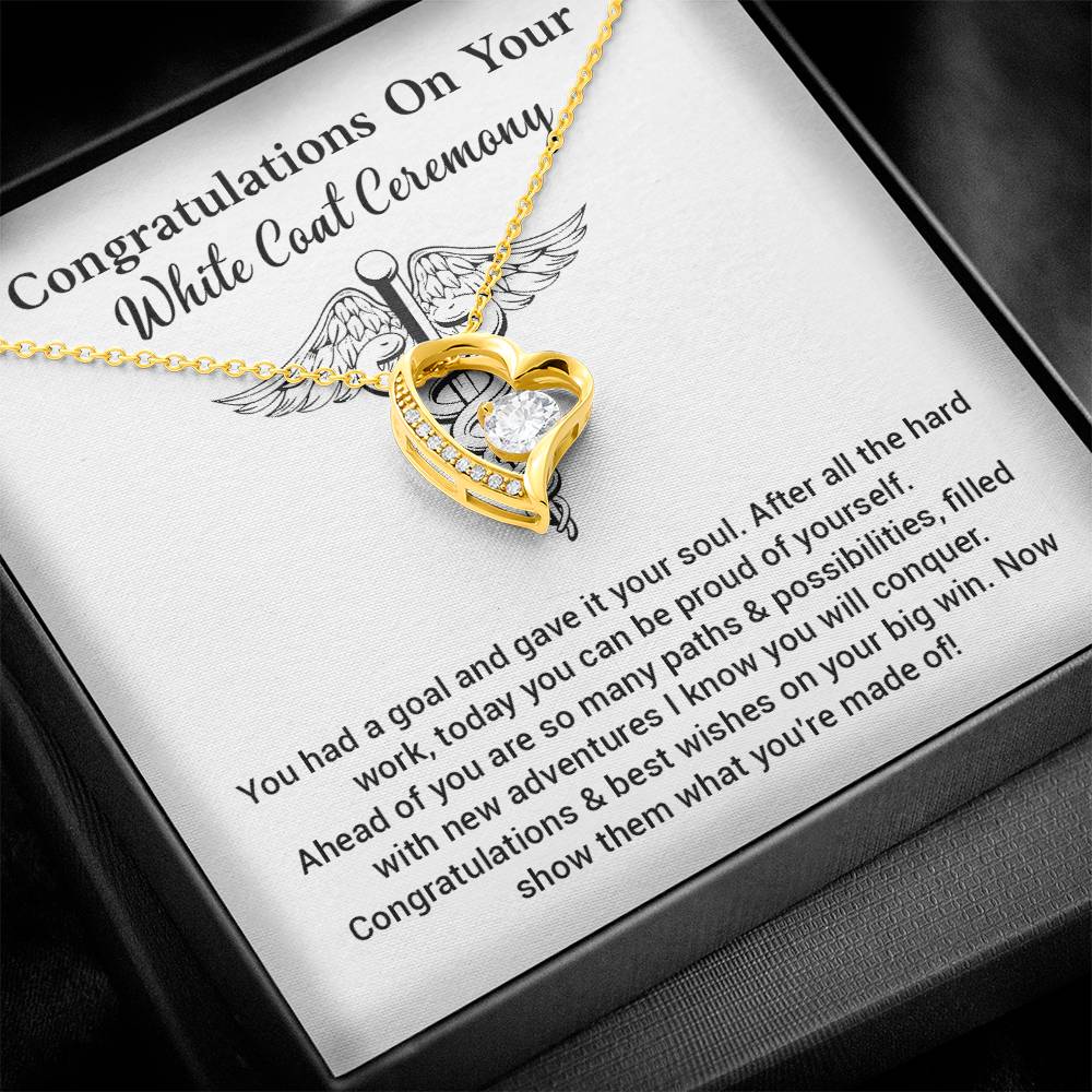 Congratulations On Your White Coat Ceremony Congratulations Necklace Inspirational Jewelry Gift Meaningful Gift For Graduates New Adventures Necklace Motivational Jewelry Personal Growth Jewelry Best Wishes Necklace