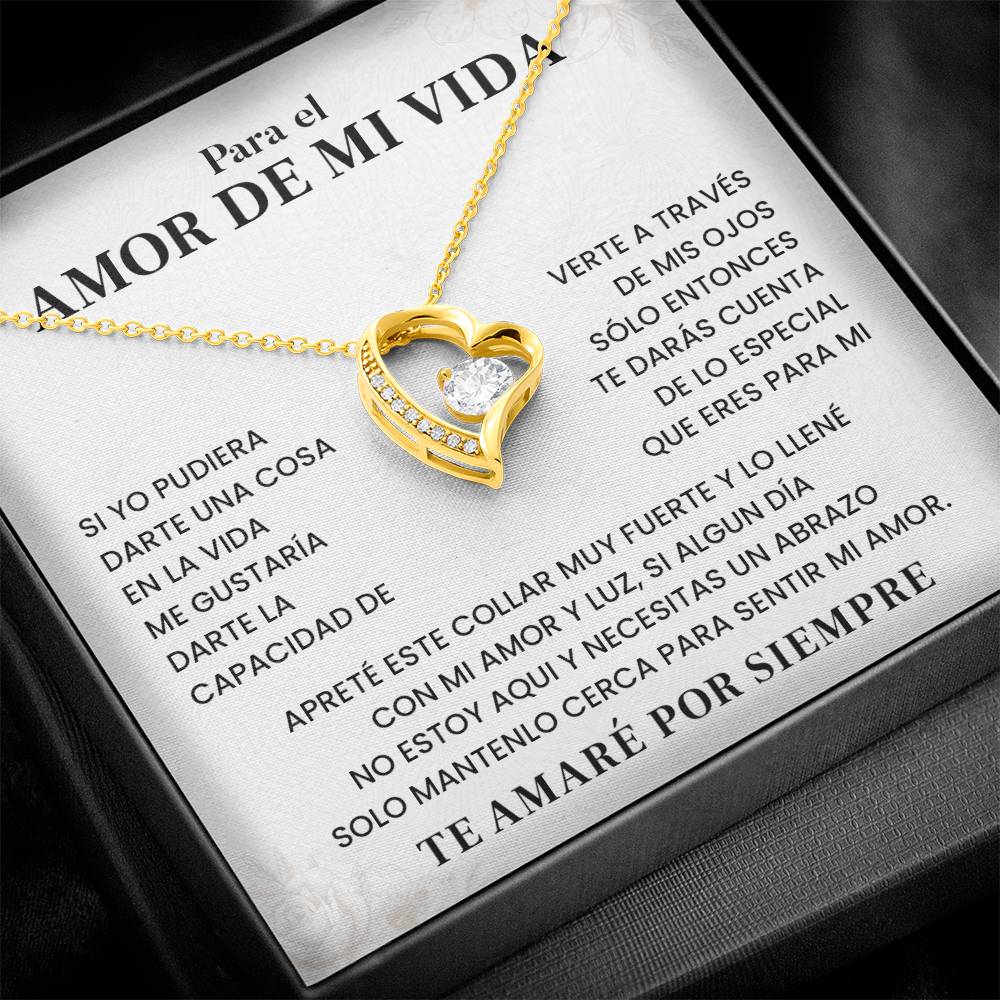 Collar Para El Amor De Mi Vida Mensaje De Amor Eterno Abrazo Cercano Con Amor Collar Con Dedicatoria De Amor Regalo Especial Para Mi Pareja Joyería De Amor Y Luz Para Ella Detalle De Amor Y Luz Eterna Regalo De Amor Verdadero Collar Con Frase Para