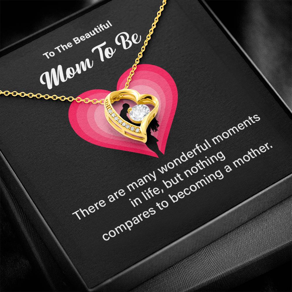 To The Beautiful Mom-to-be, Heartfelt Necklace For Her Elegant Jewelry For A Mom-to-be Thoughtful Necklace For Love And Support Sweet Pendant For A New Mom Elegant Pendant For A Mom’s Heart Thank You Gift For Motherhood Loving Message Necklace For Hope