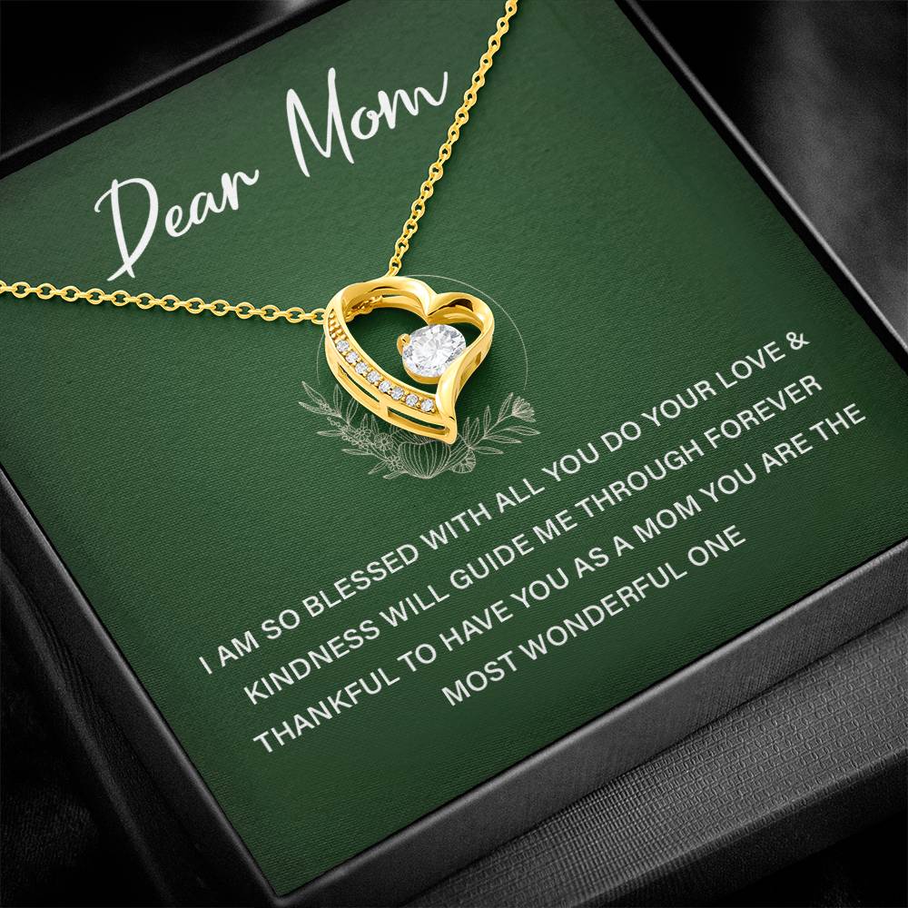 Dear Mom Blessed To Have You Necklace Love You Mom Necklace Best Mom Ever Necklace Eternal Bond With Mom Necklace Meaning Thoughtful Gift For Mindful Gift For Mom Necklace For Family Bond Dear Mom Necklace Gift