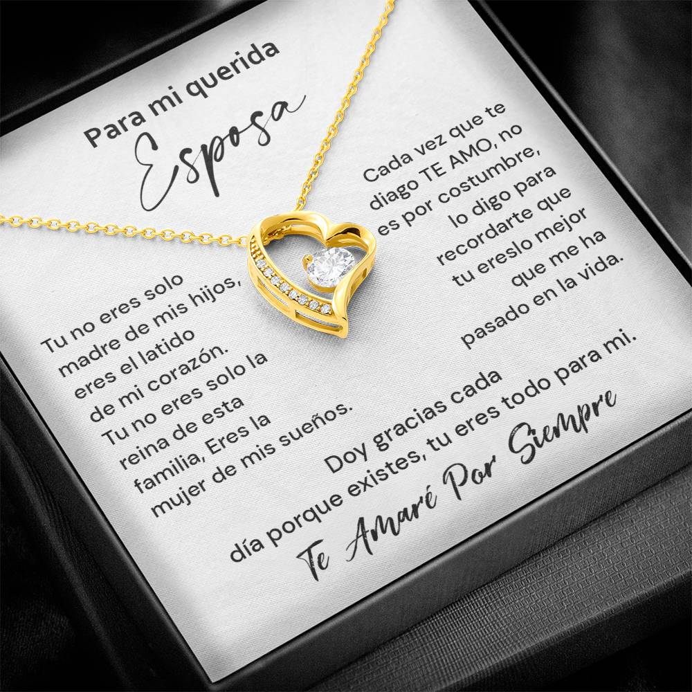 Collar Para Mi Querida Esposa Latido De Mi Corazón Detalle Romántico Para Mi Esposa Collar Con Mensaje De Amor Eterno Regalo De Amor Infinito Collar Con Frase De Agradecimiento Collar De Amor Eterno Para Mi Reina Detalle De Amor Para Mi Esposa